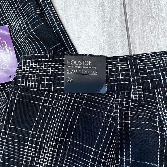 Lane Bryant Womens Black White Plaid Houston Classic Trouser New With Tags 26 - Picture 3 of 8